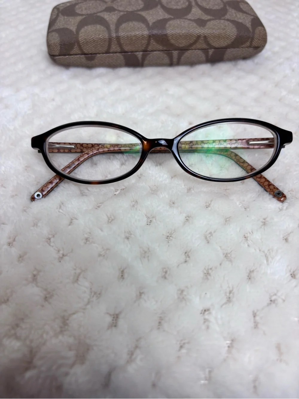 Coach Melissa (516) Tortoise Oval Eyeglasses w/Rx Lenses, Coach Case Included